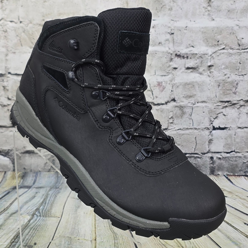 Columbia Yoncalla Ankle Boots Mens Size 12 Black Waterproof Leather Trail Hiking